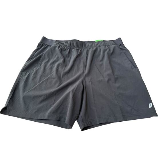 NWT Prince Men's Black Match 7” Woven Tennis Shorts Size XXL - Picture 2 of 6